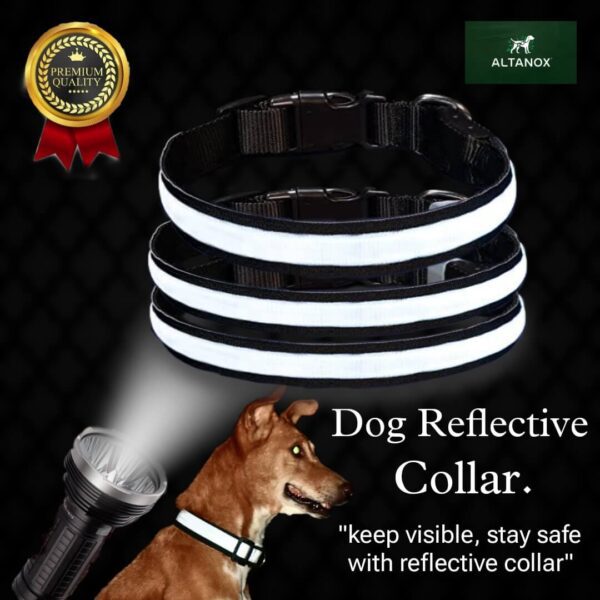 Altanox Reflective Dog Collar for Medium, Large Dogs