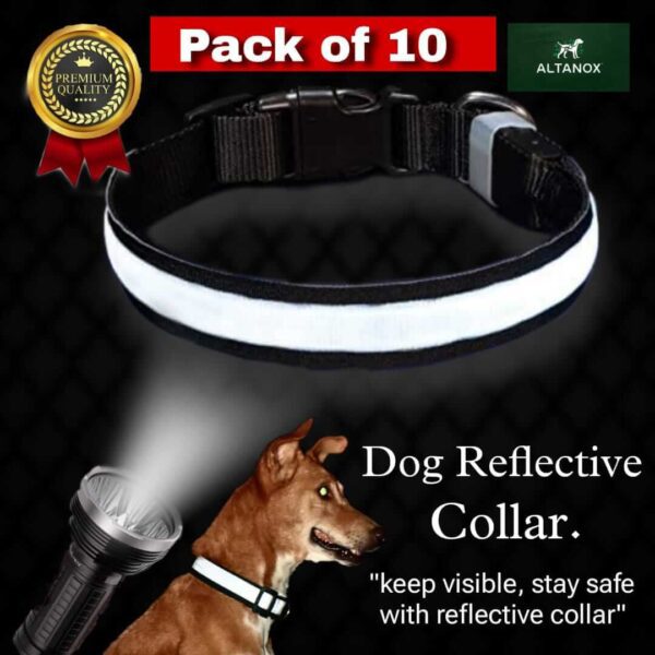 Altanox Reflective Dog Collar for Medium, Large Dogs